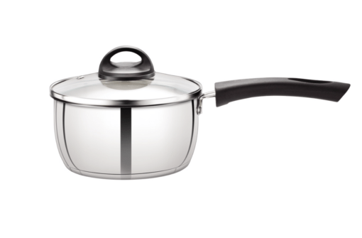 Premier Stainless Steel Induction Bottom Saucepan With Stainless Steel Lid 18cm